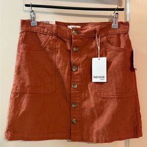 Kensie Women's High Rise Skirt - Warm Rust